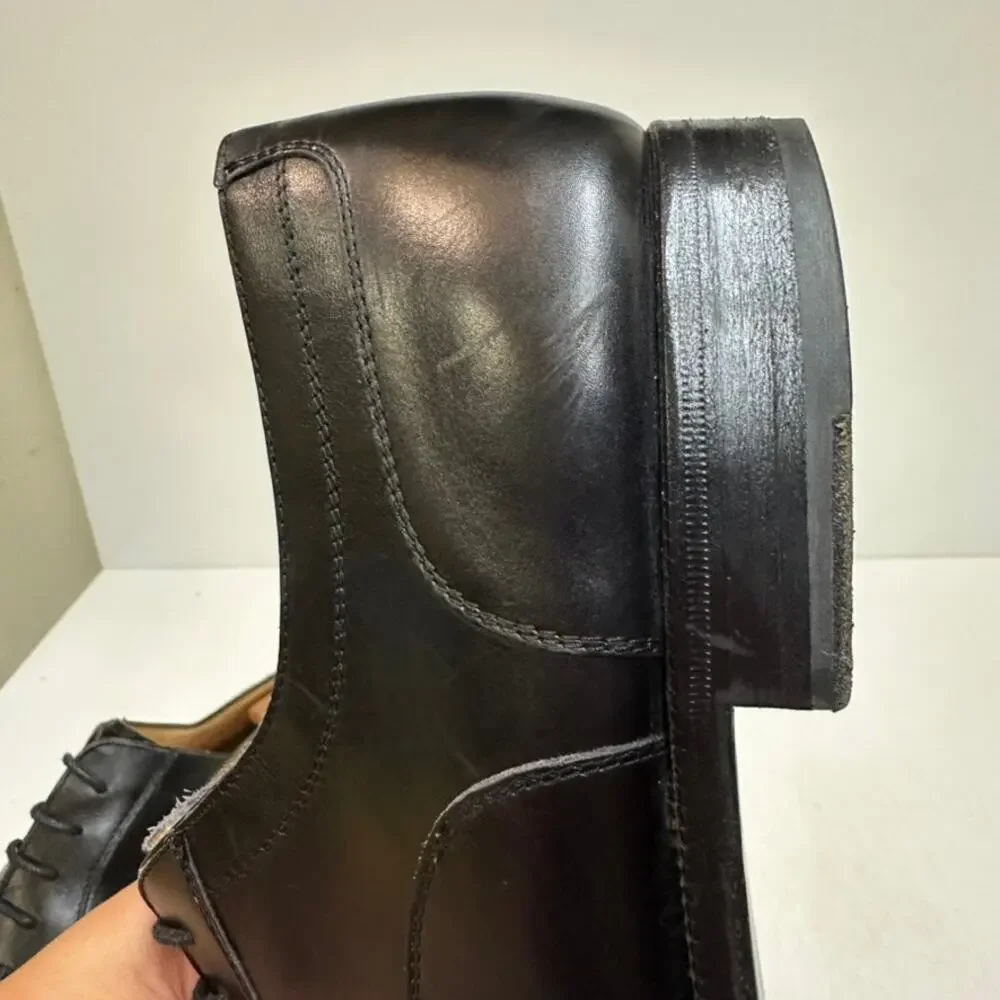 VERY GOOD Bally Kensington Oxford Black Calf Made in Italy UK 11 EEE US 12 EE